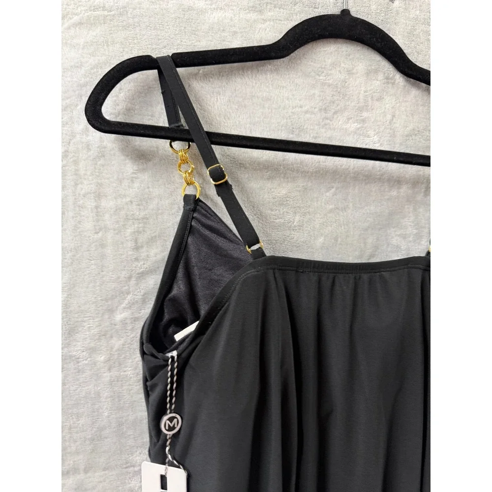 Magicsuit Womens Eliza Chain-Link Tankini Top Black  Sz 8 - NWT $134